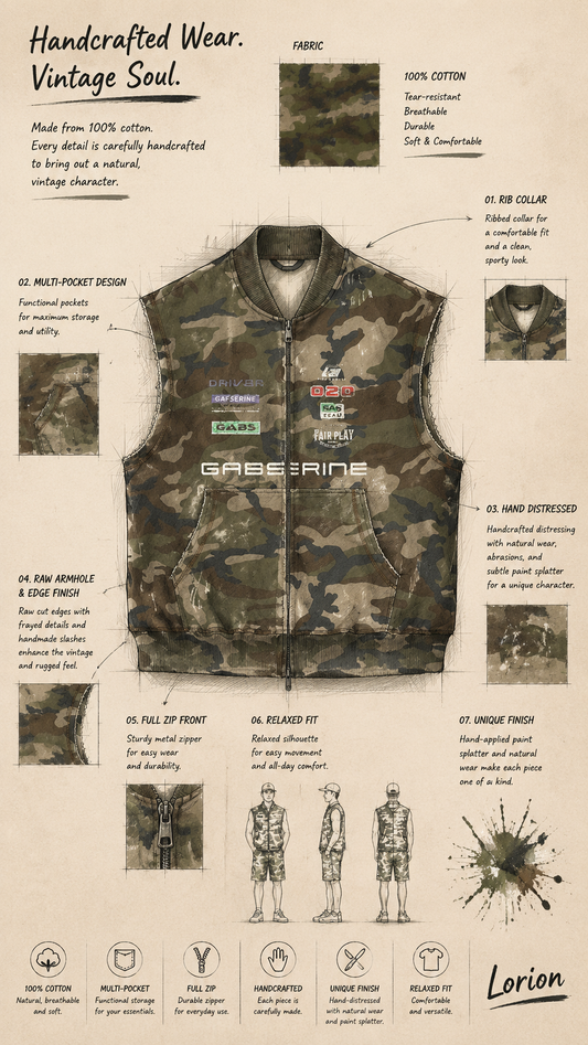 HANDCRAFTED CAMOUFLAGE VEST