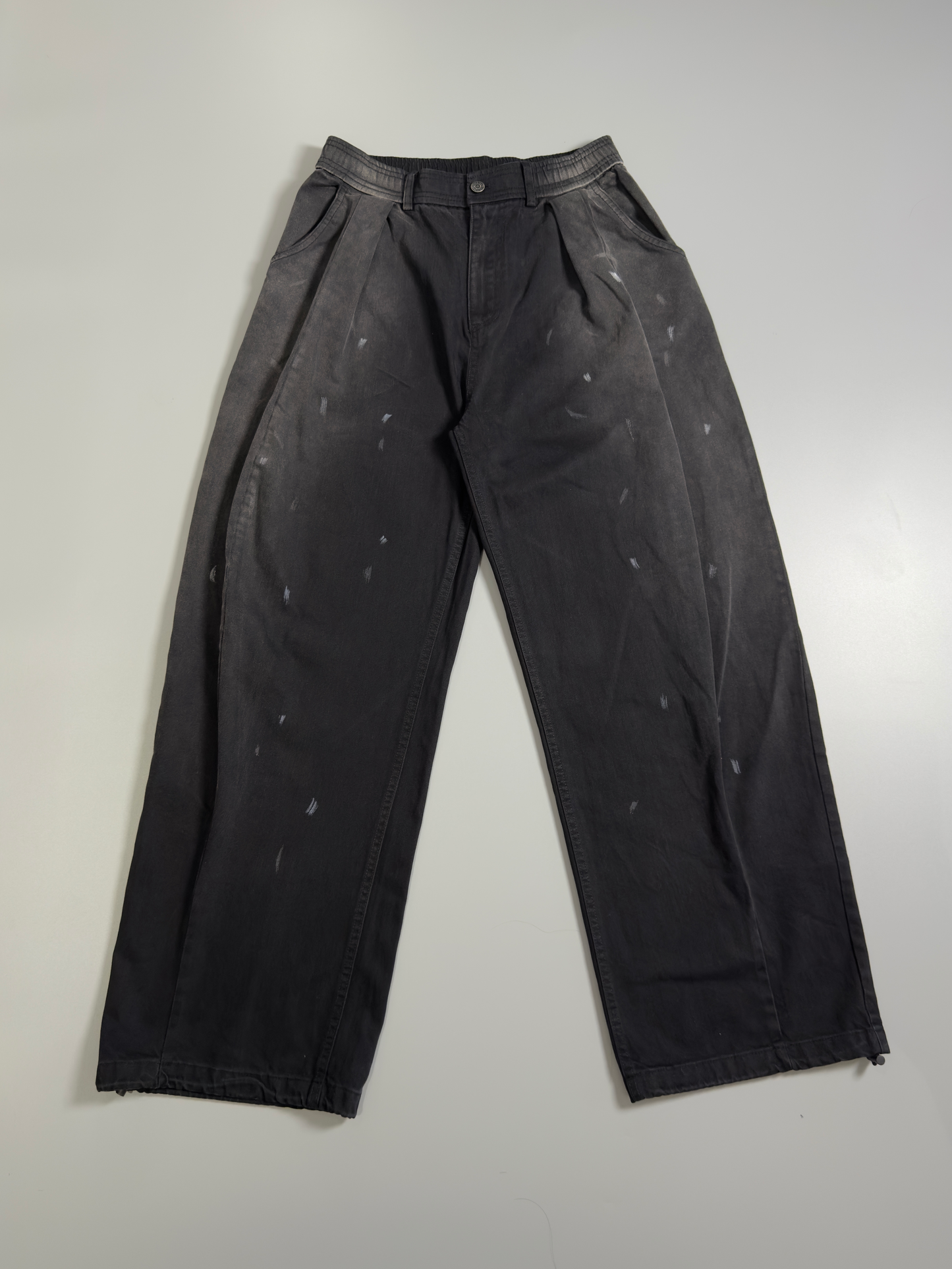 Washed Curved-Leg Trouser