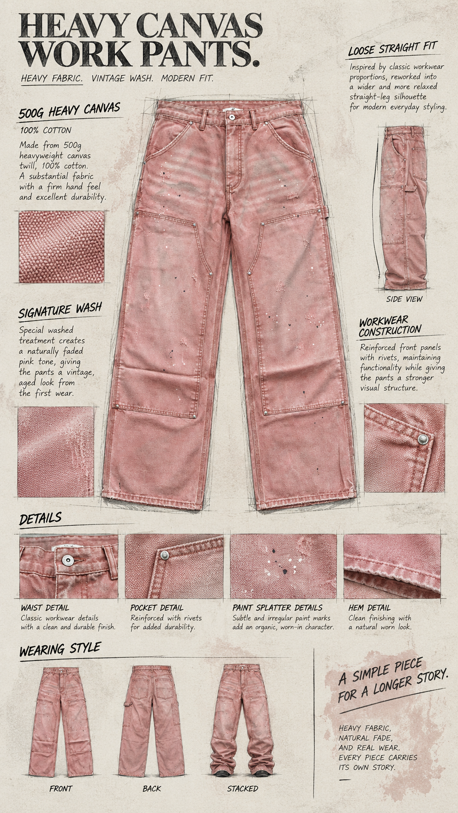 HEAVY CANVAS WORK PANTS