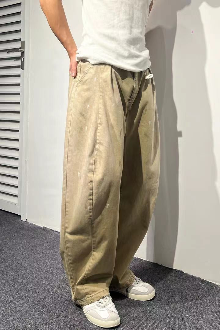 Washed Curved-Leg Trouser