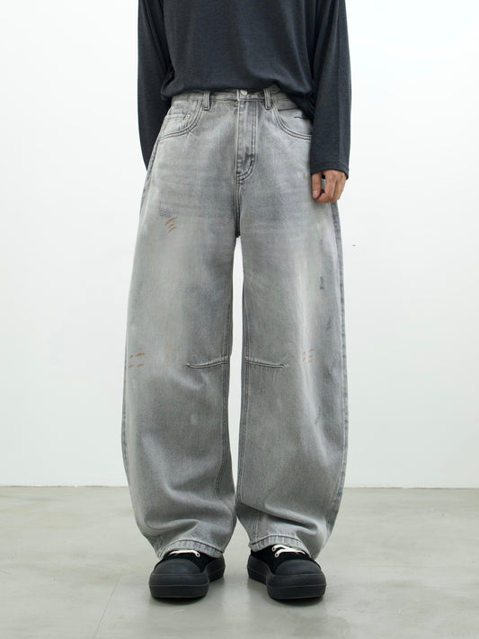 Vintage Grey Curved Denim