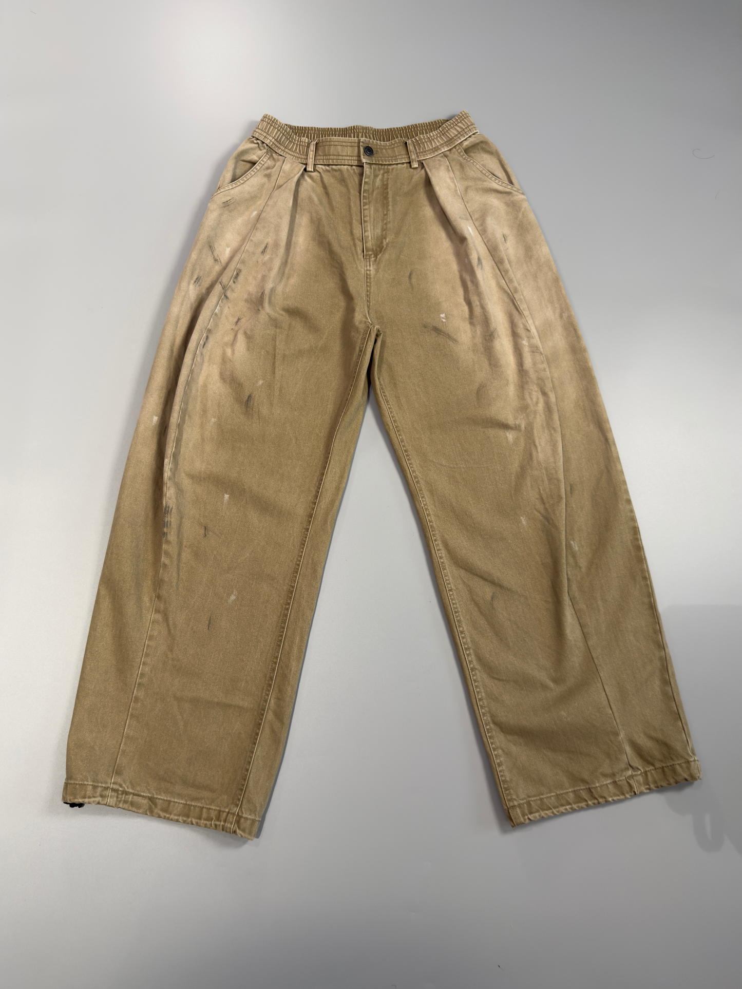 Washed Curved-Leg Trouser