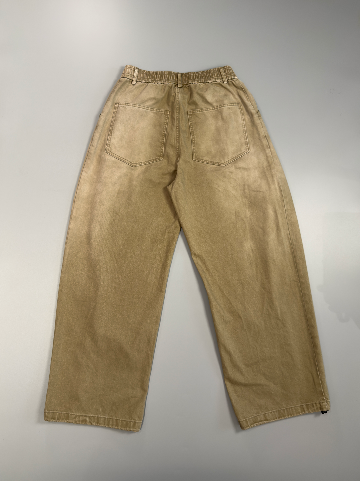 Washed Curved-Leg Trouser