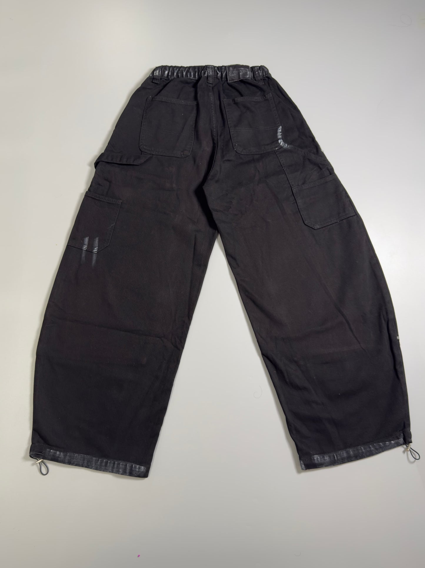 Washed Carpenter Curved-Leg Trouser