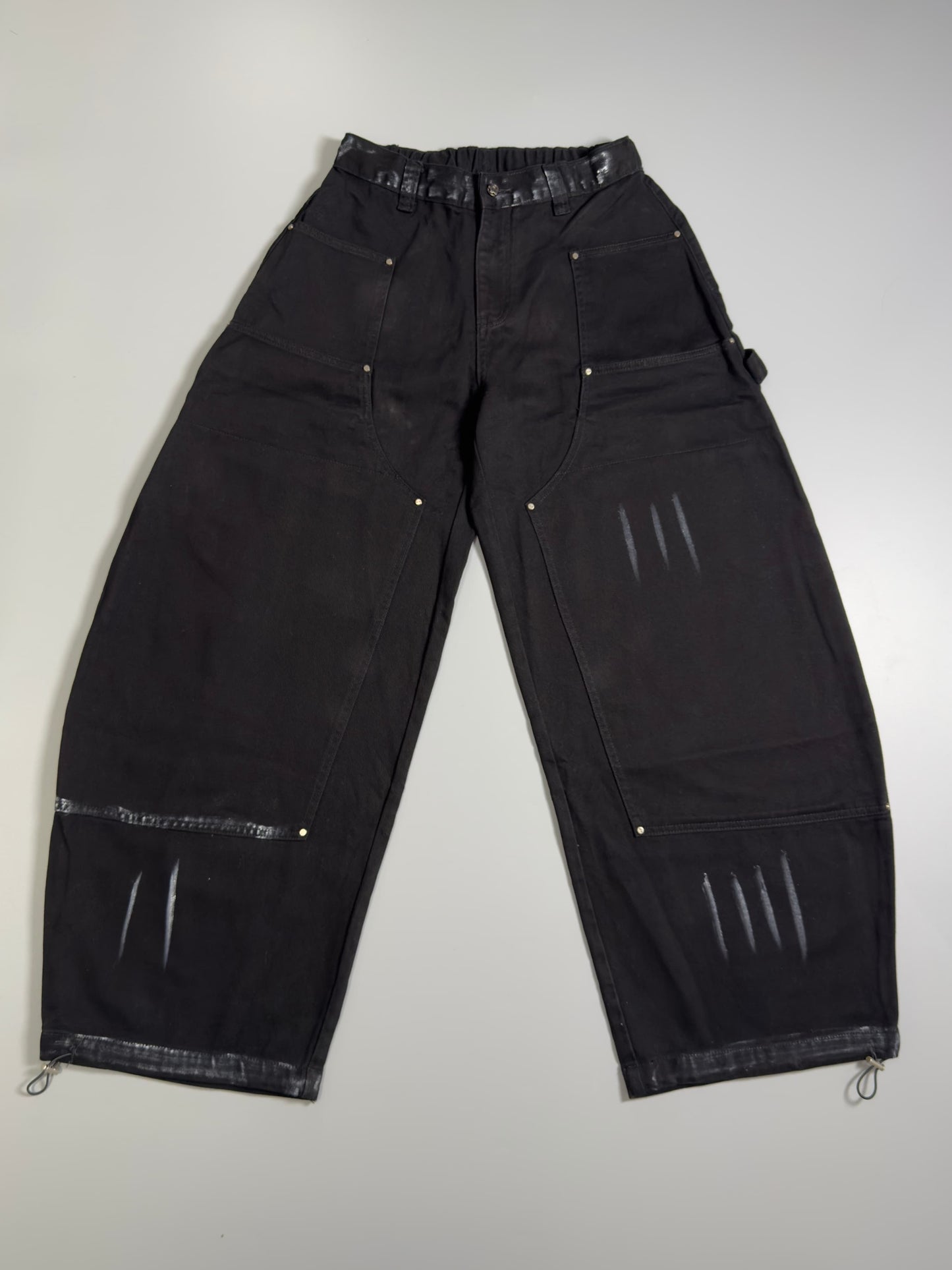 Washed Carpenter Curved-Leg Trouser