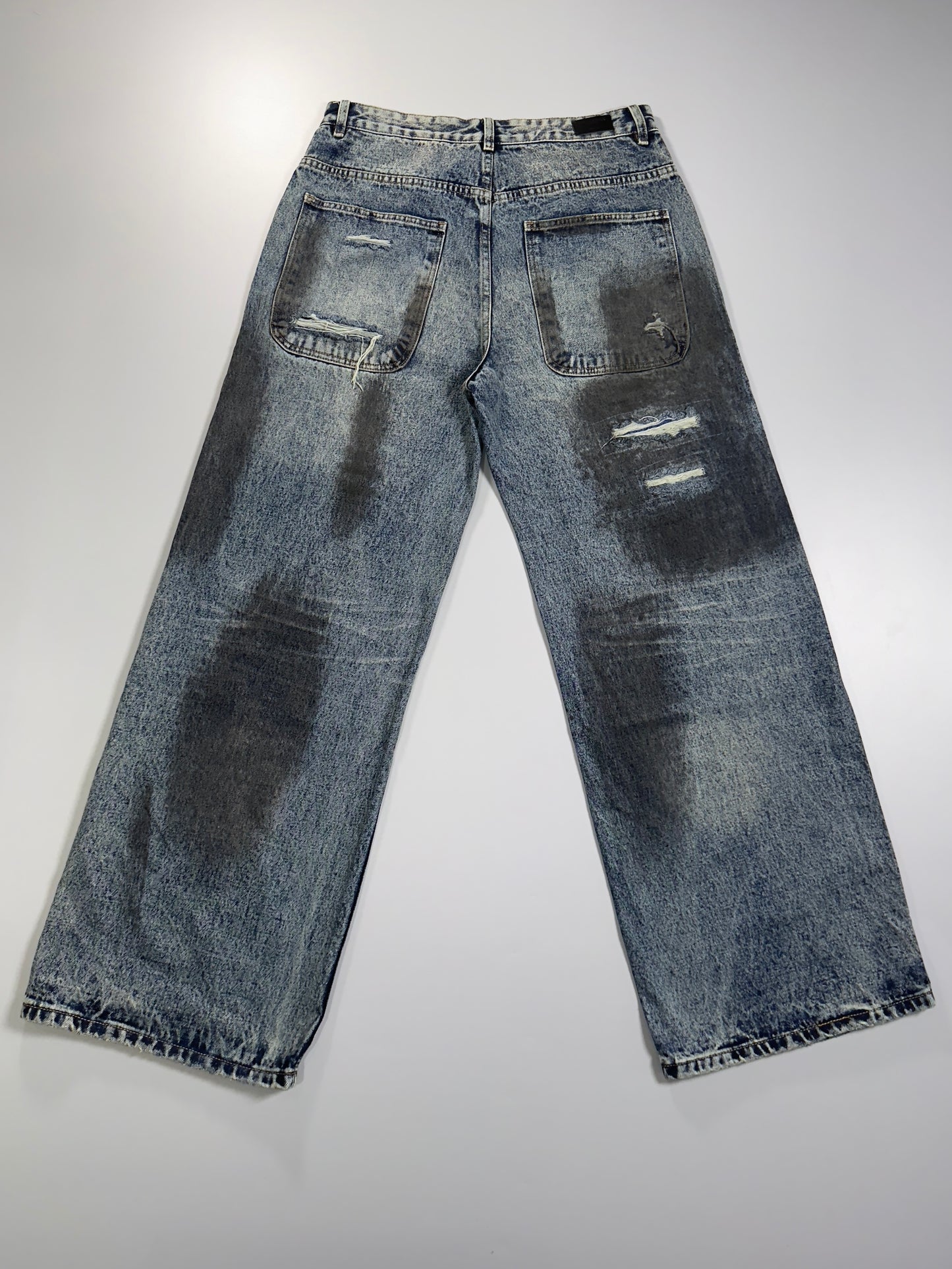 Hand-Distressed Waxed Jean