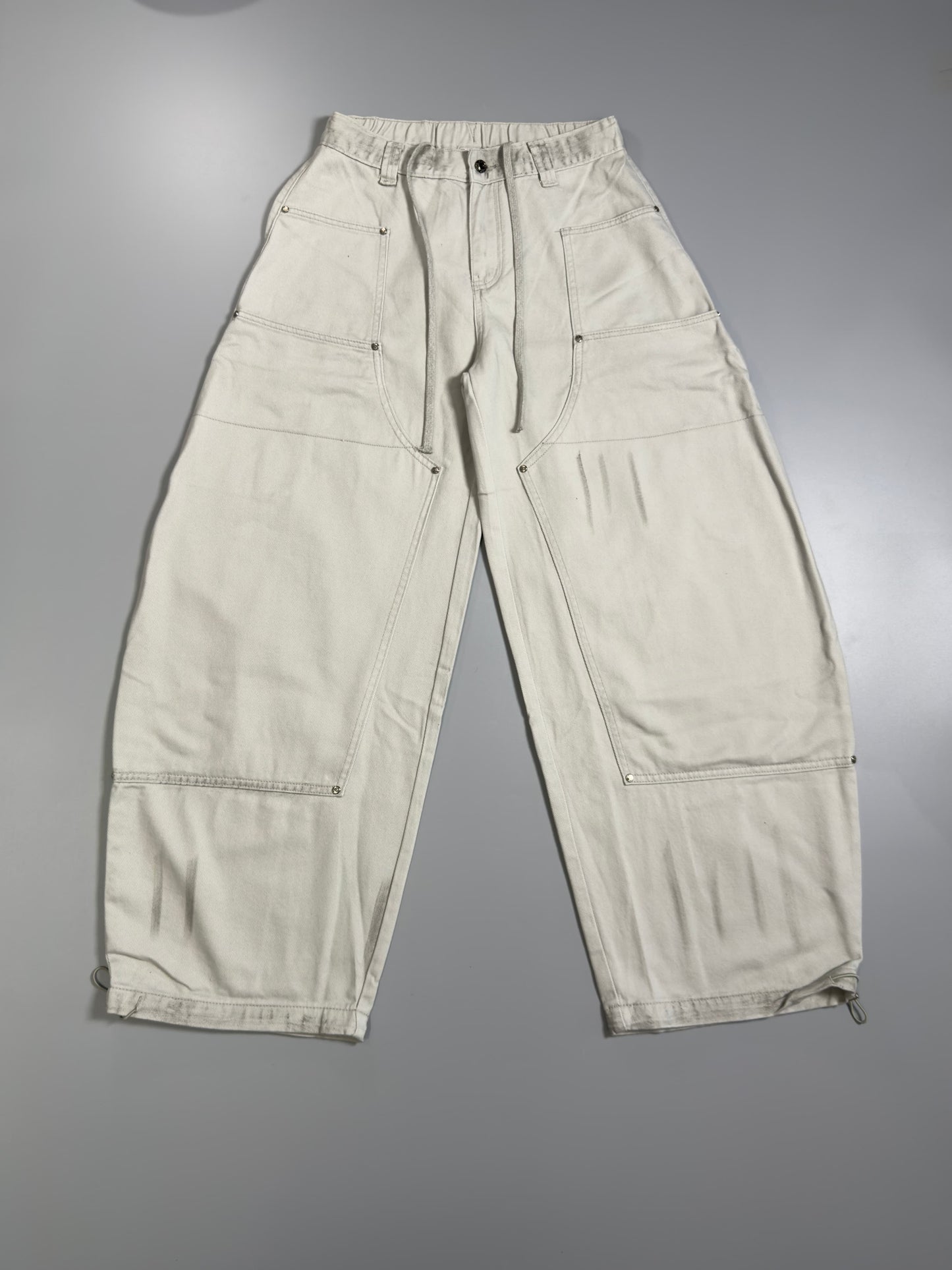 Washed Carpenter Curved-Leg Trouser
