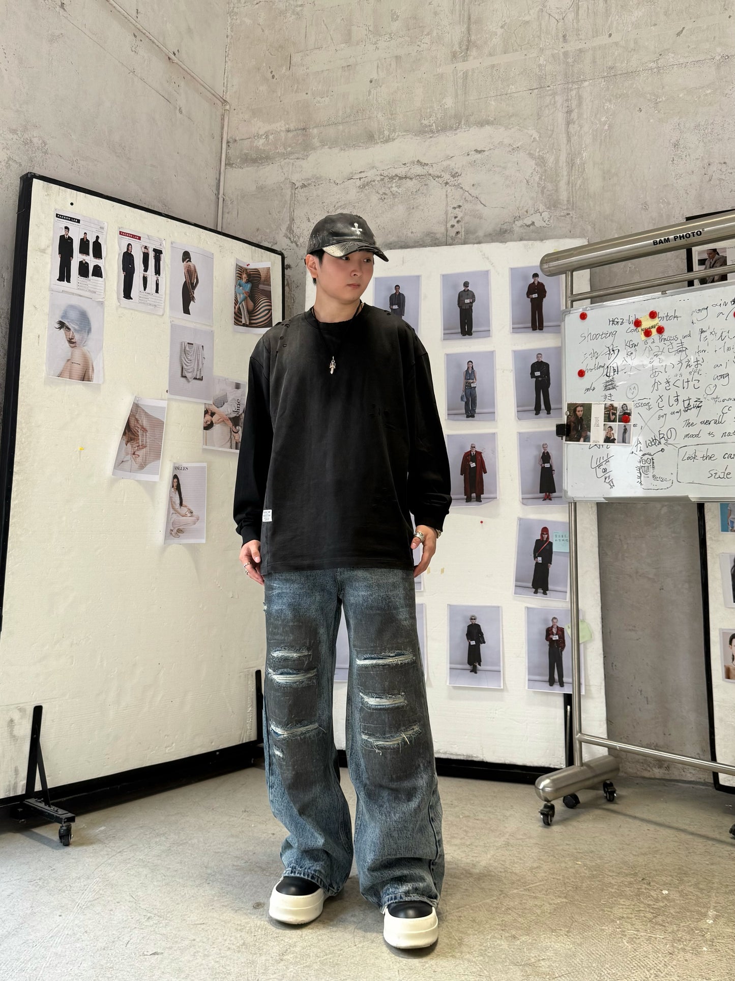 Hand-Distressed Waxed Jean