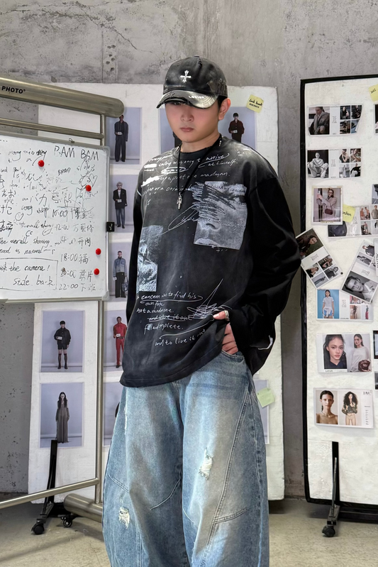 Handwritten Long Sleeve Tee