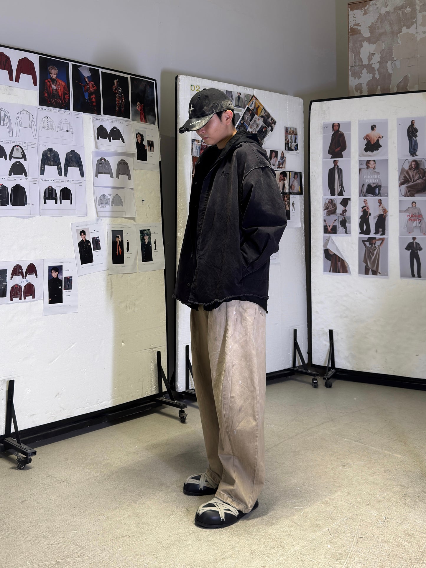 Washed Curved-Leg Trouser