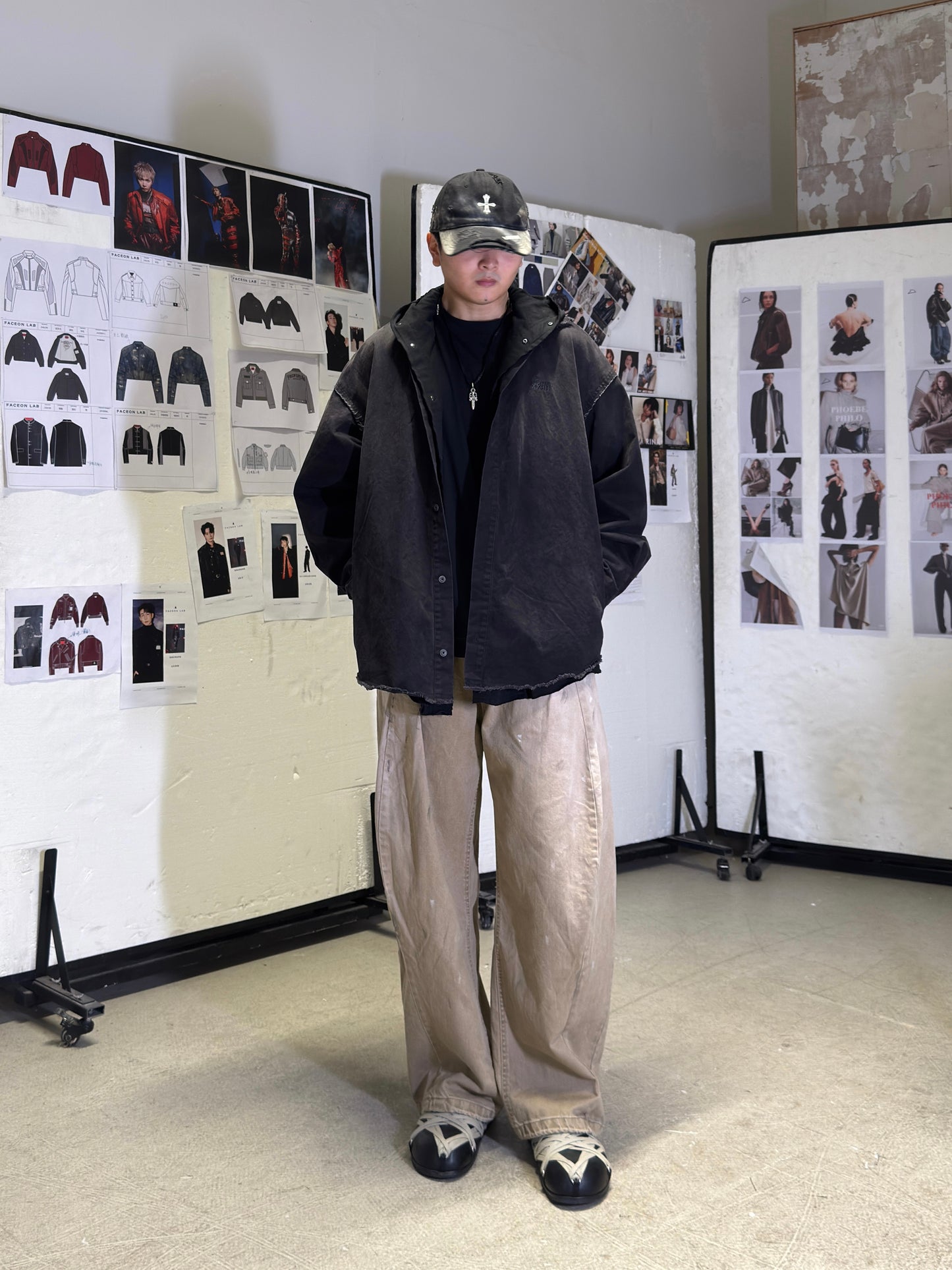 Washed Curved-Leg Trouser