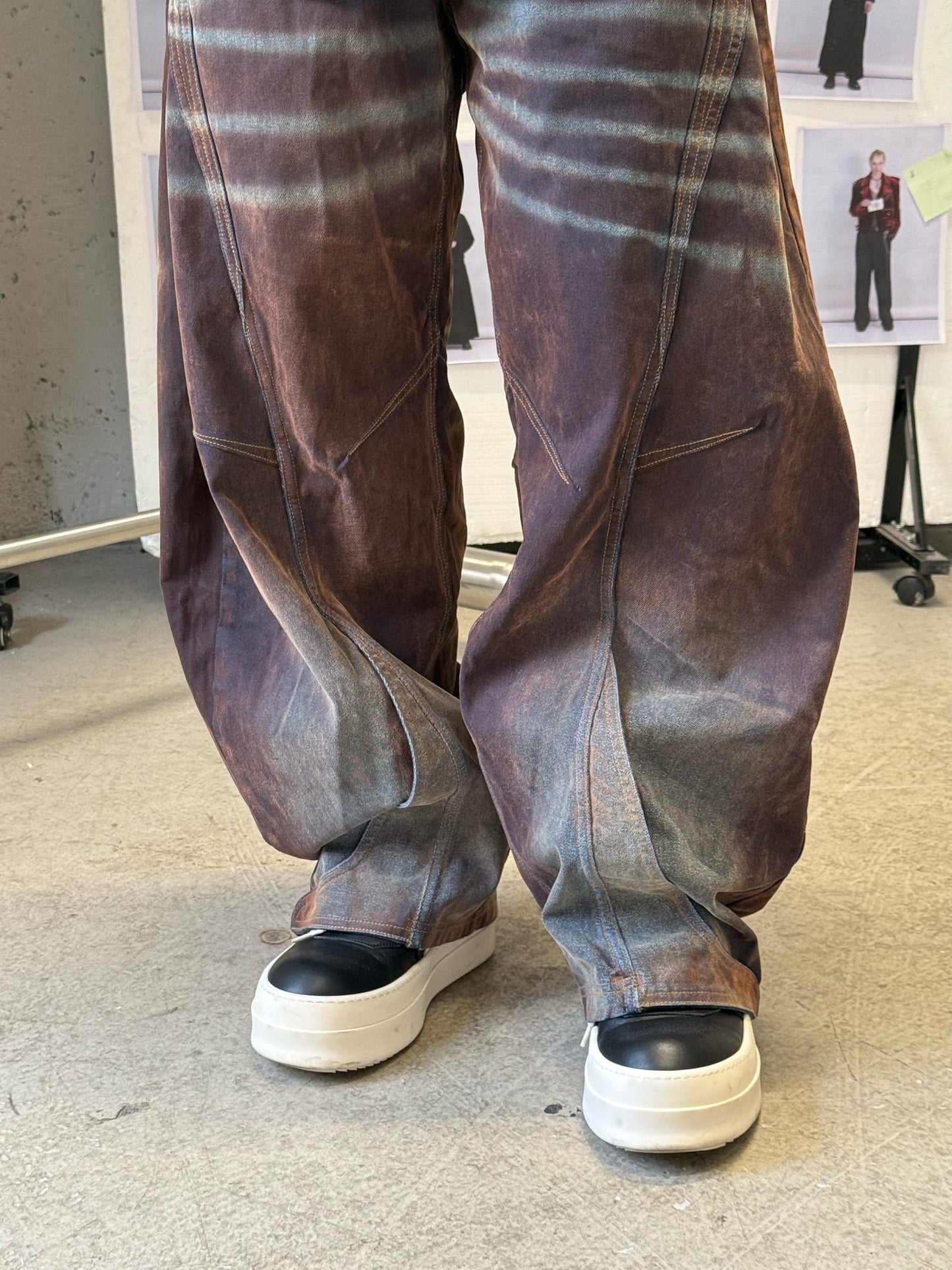 Rust Wash Brushed Cotton Trouser