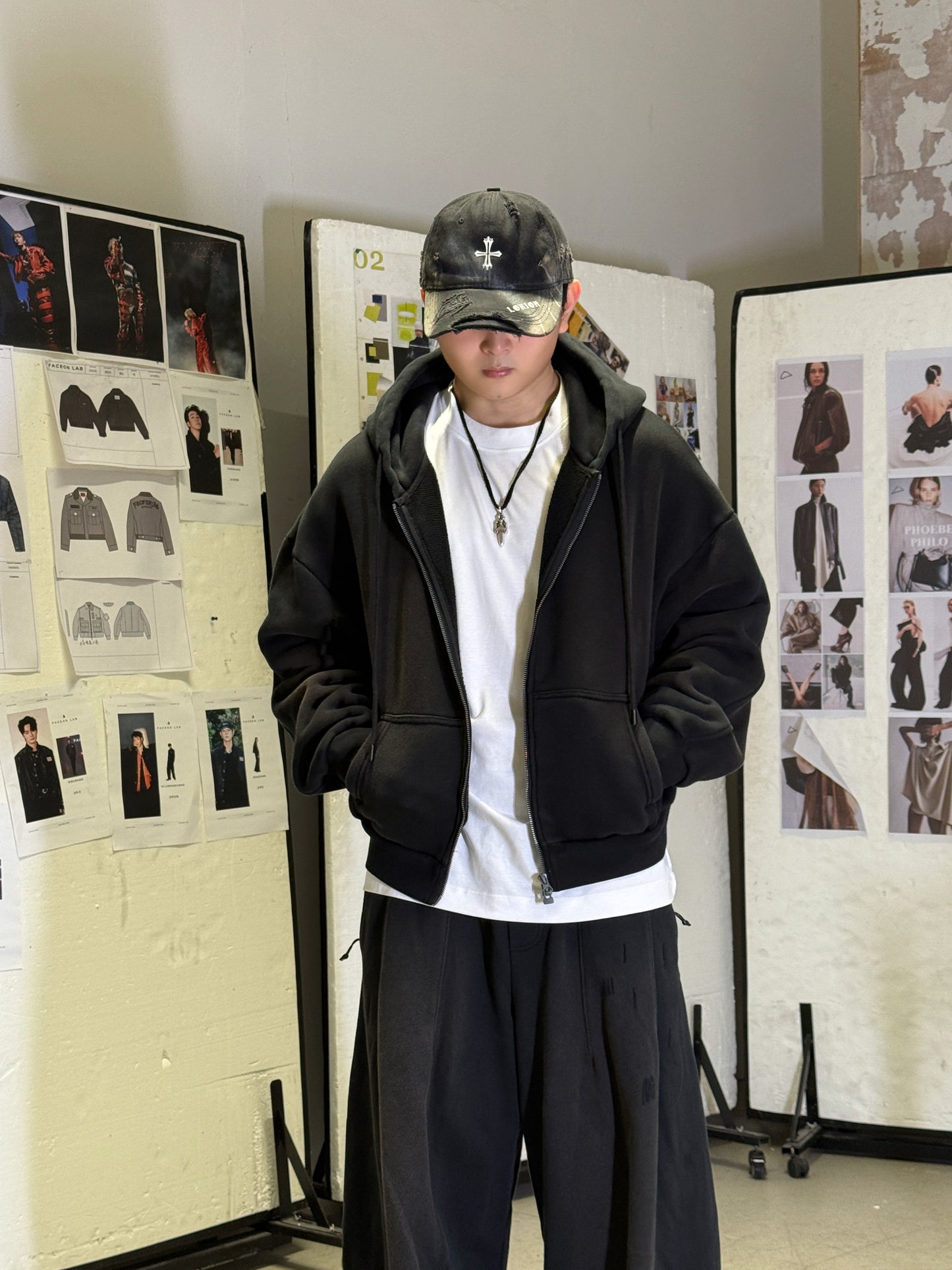 500g Heavy Cotton Washed Zip-Up