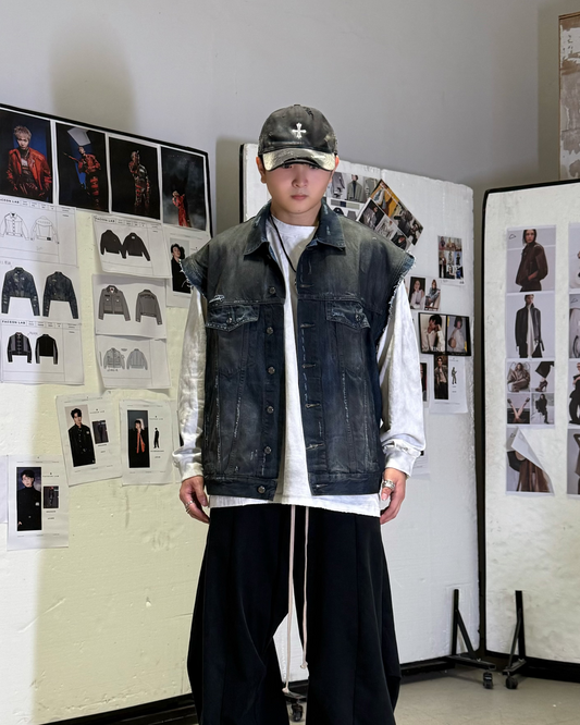 Waxed Denim Vest