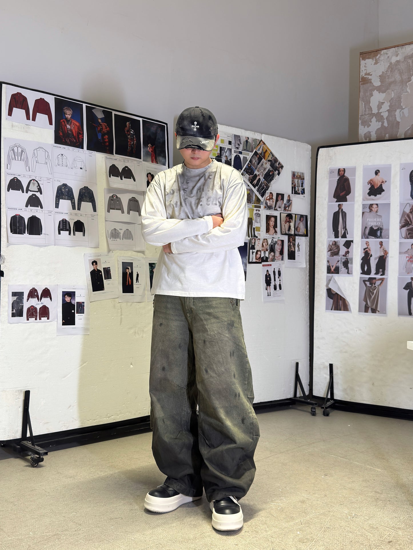 Military Green Curved-Leg Jean