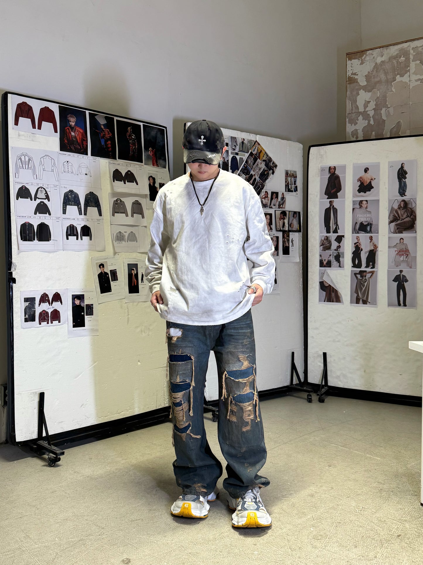 Distressed Patchwork Jean