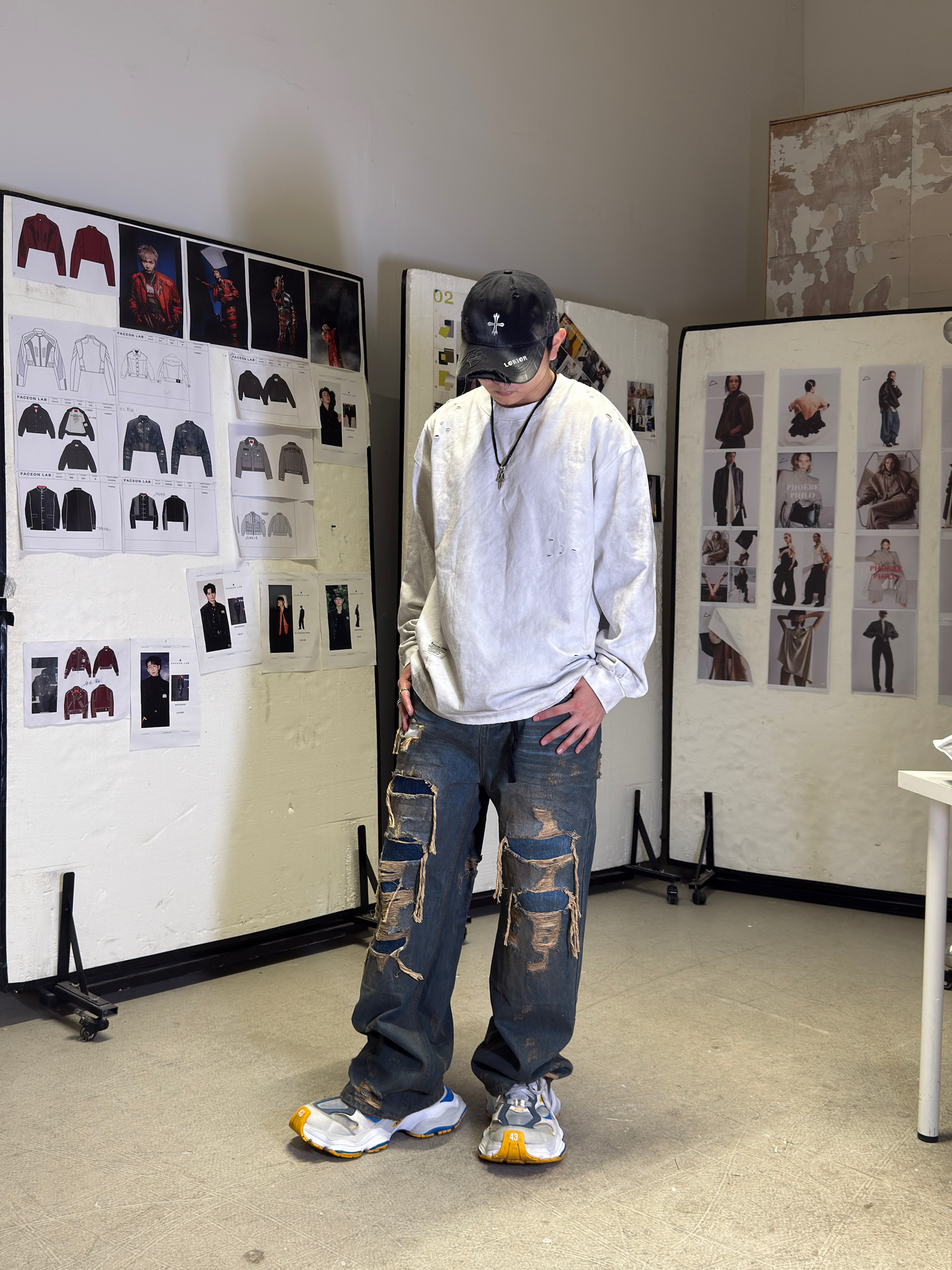 Distressed Patchwork Jean