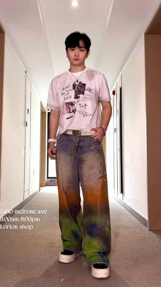 LORION HAND-SPLATTER DENIM
