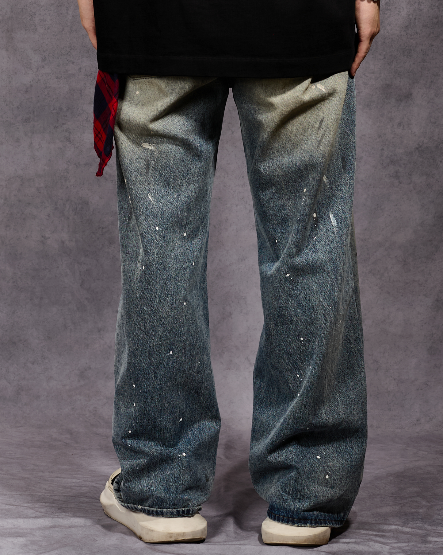 Washed Drip Denim