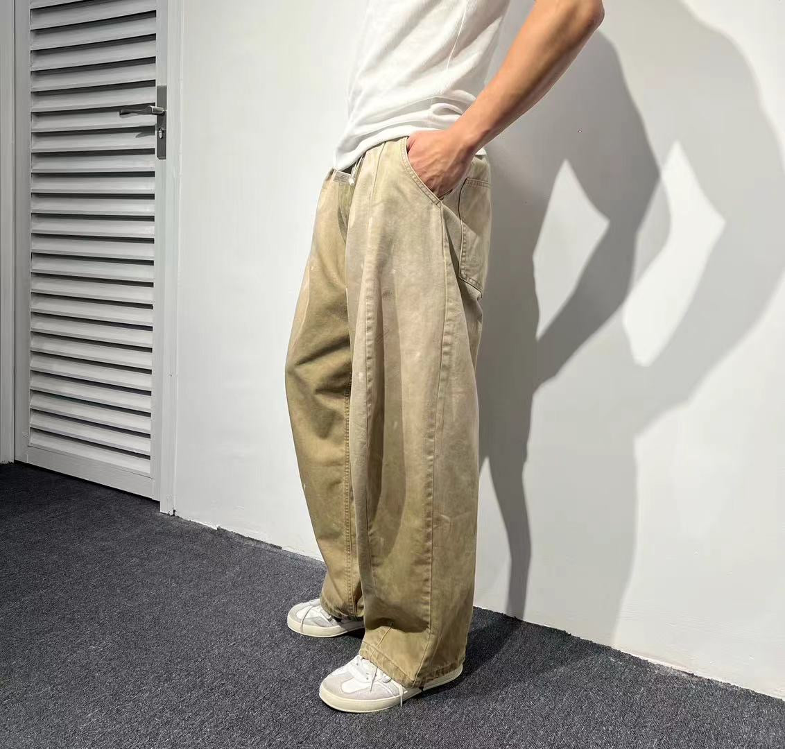 Washed Curved-Leg Trouser